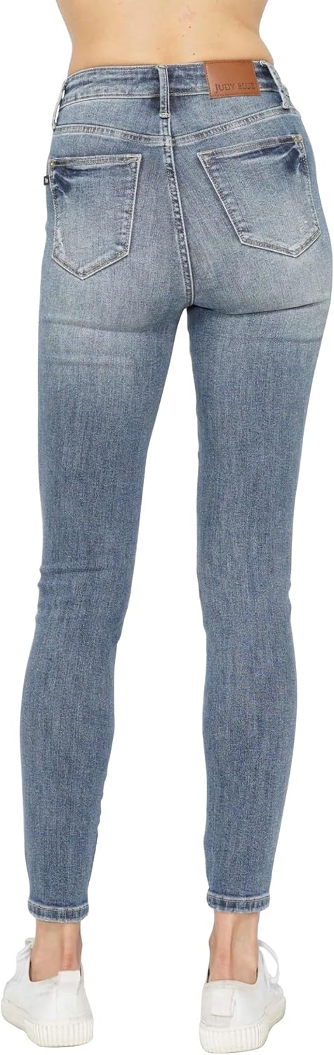 Judy Blue High Waisted Tummy Control Contrast Wash Skinny Jeans 88767 - Image 2