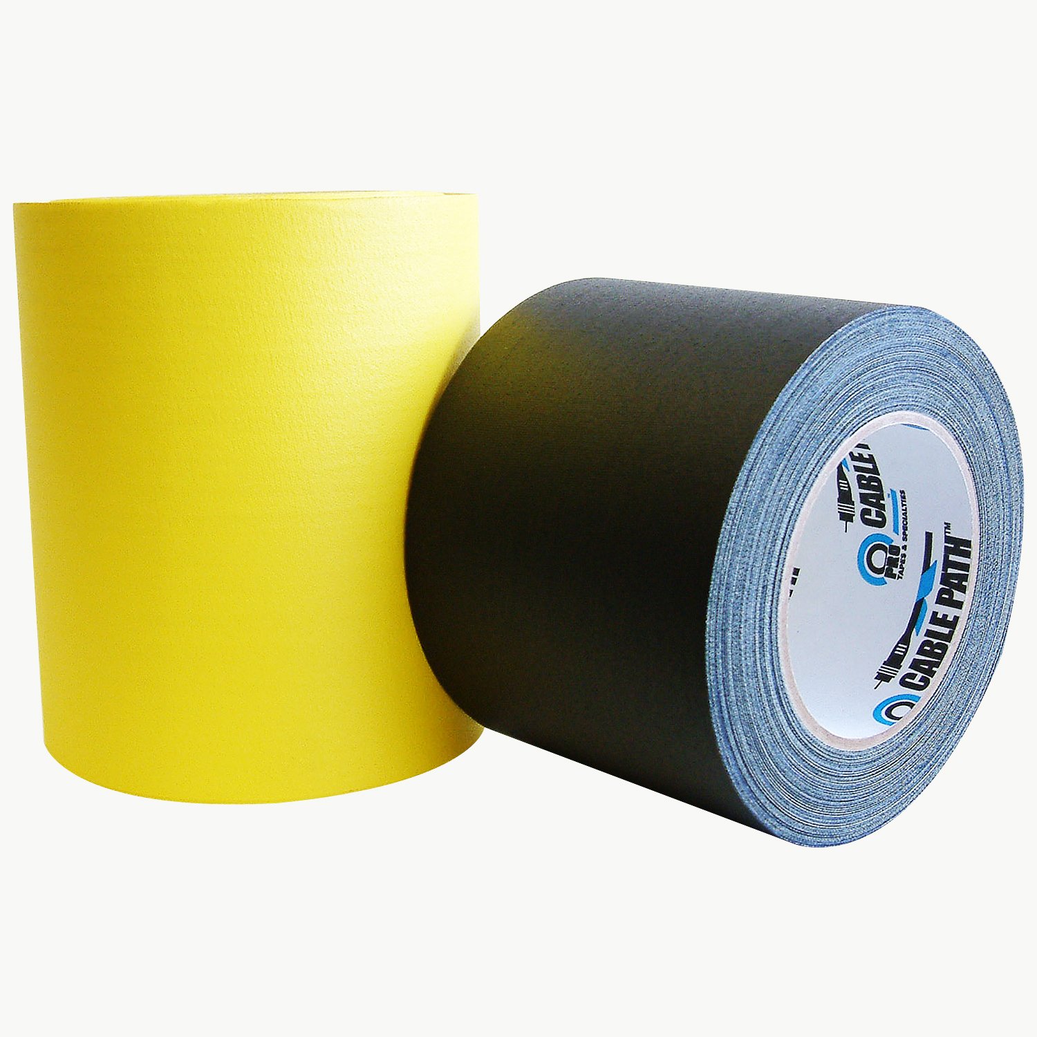 ProTapes Cable Path Cured Rubber Resin Zone Coated Gaffers Tape, 12.5 mil Thick, 30 yds Length, 6" Width, Yellow Printed Black (Pack of 1)