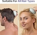 VALKYRIE Manual Scalp Massager Shampoo Brush,Eco-Friendly Wheat Straw Body With Soft Silicon Bristles,Hair Scalp Scrubber,Scalp Exfoliator|Dandruff Removal,Prevents Hair Loss For unisex|Green (Jg-35) gallery image