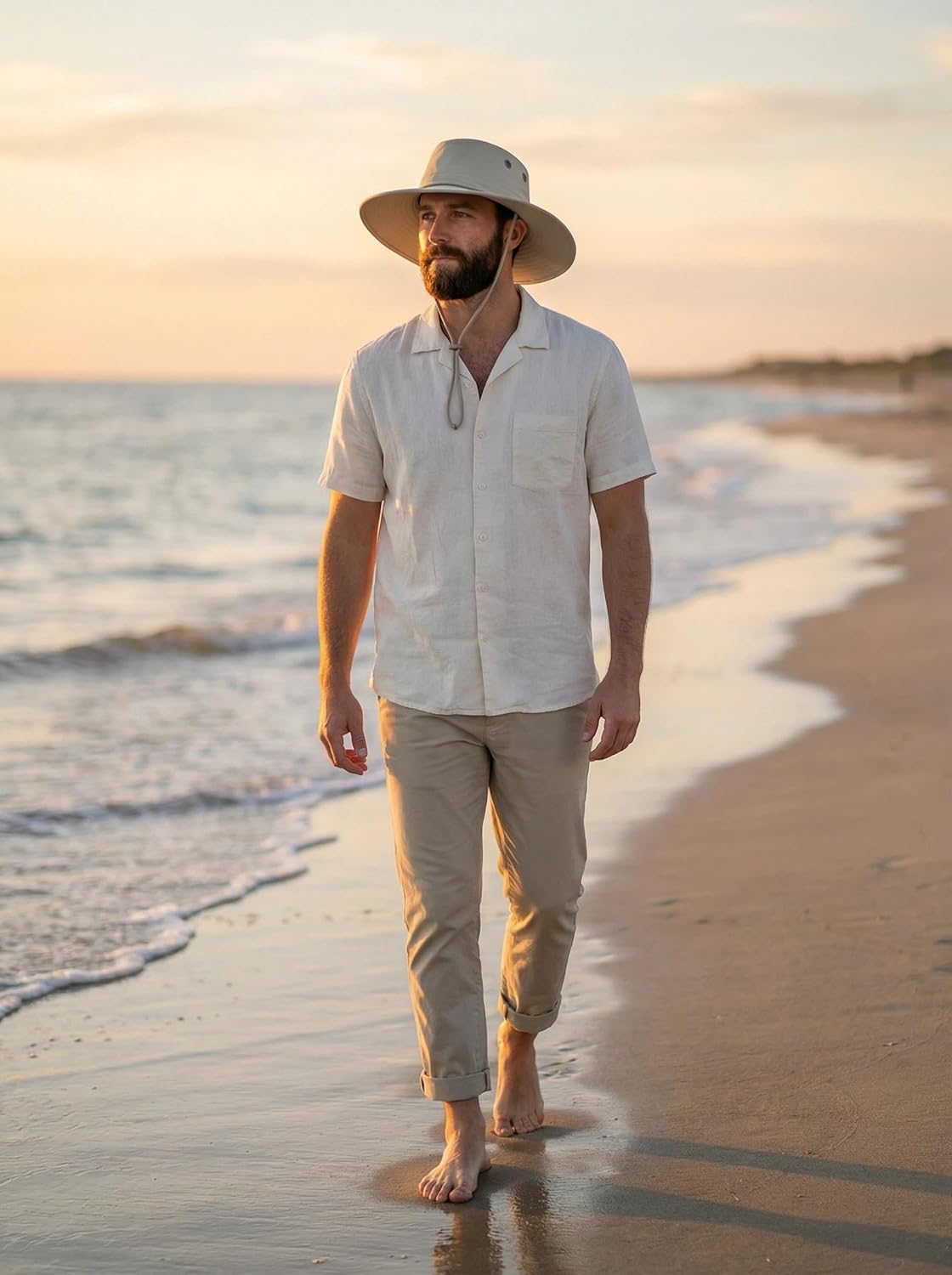 Sanford Safari Hat for Men and Women, Wide Brim Sun Hat, Water-Resistant, Floatable, Packable, UV Protection Fishing Hat - Image 4