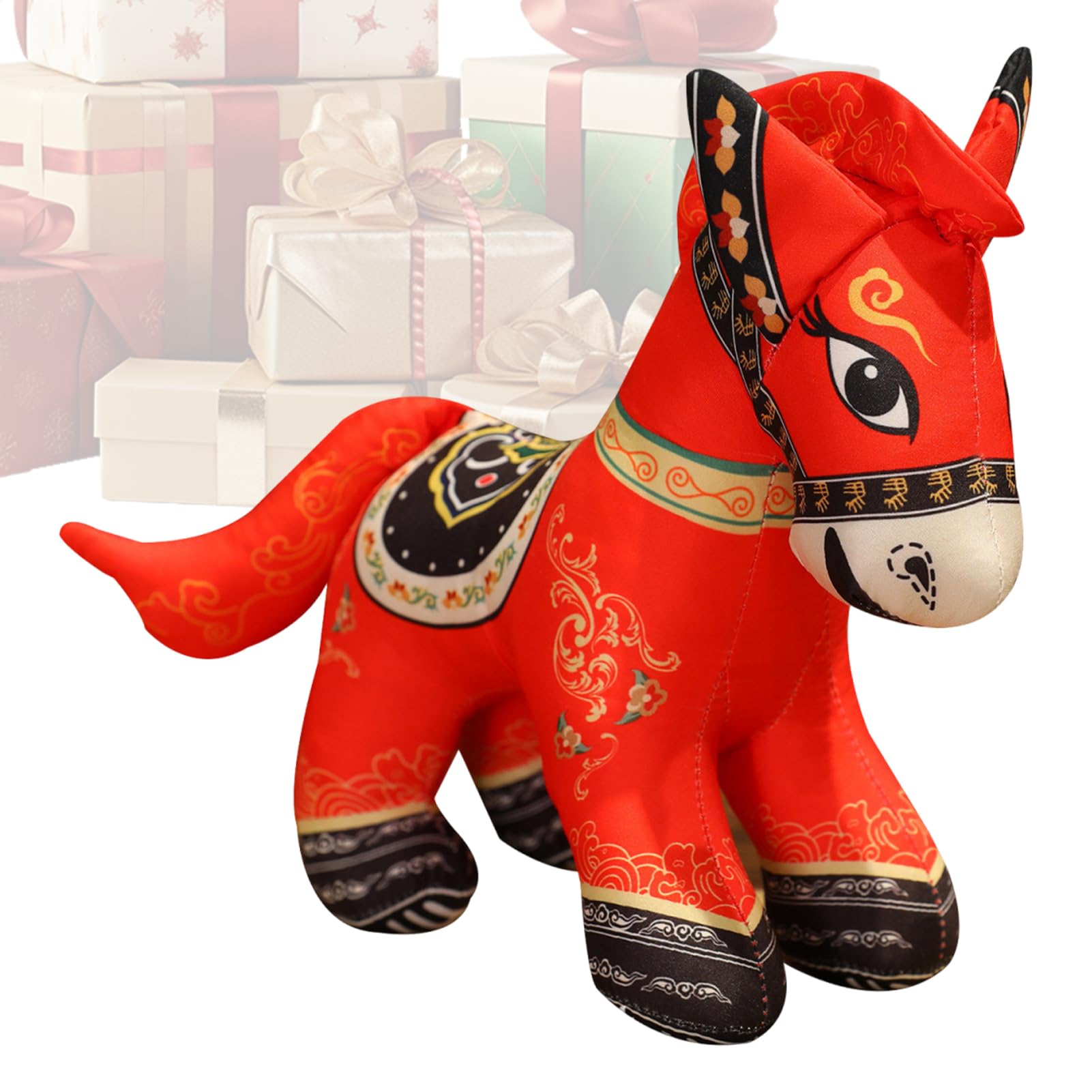 Peluche Del Cavallo Del Capodanno Cinese Bambola Morbida E Coccolosa | 2026 Anno Del Cavallo Mascotte Per Bambini Adulti Soggiorno Camera dei Bambini Divano Nanna Viaggio Compleanno