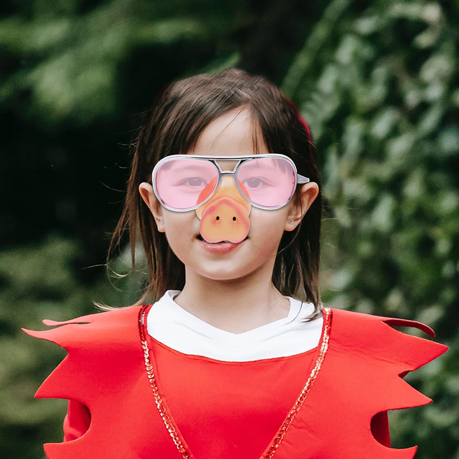 BESPORTBLE Funny Pig Nose Glasses For Holiday And Cosplay Party - Sunglasses Accessories To Bring Laughs At Halloween Masquerade Carnival And Festive Gatherings(Pink)
