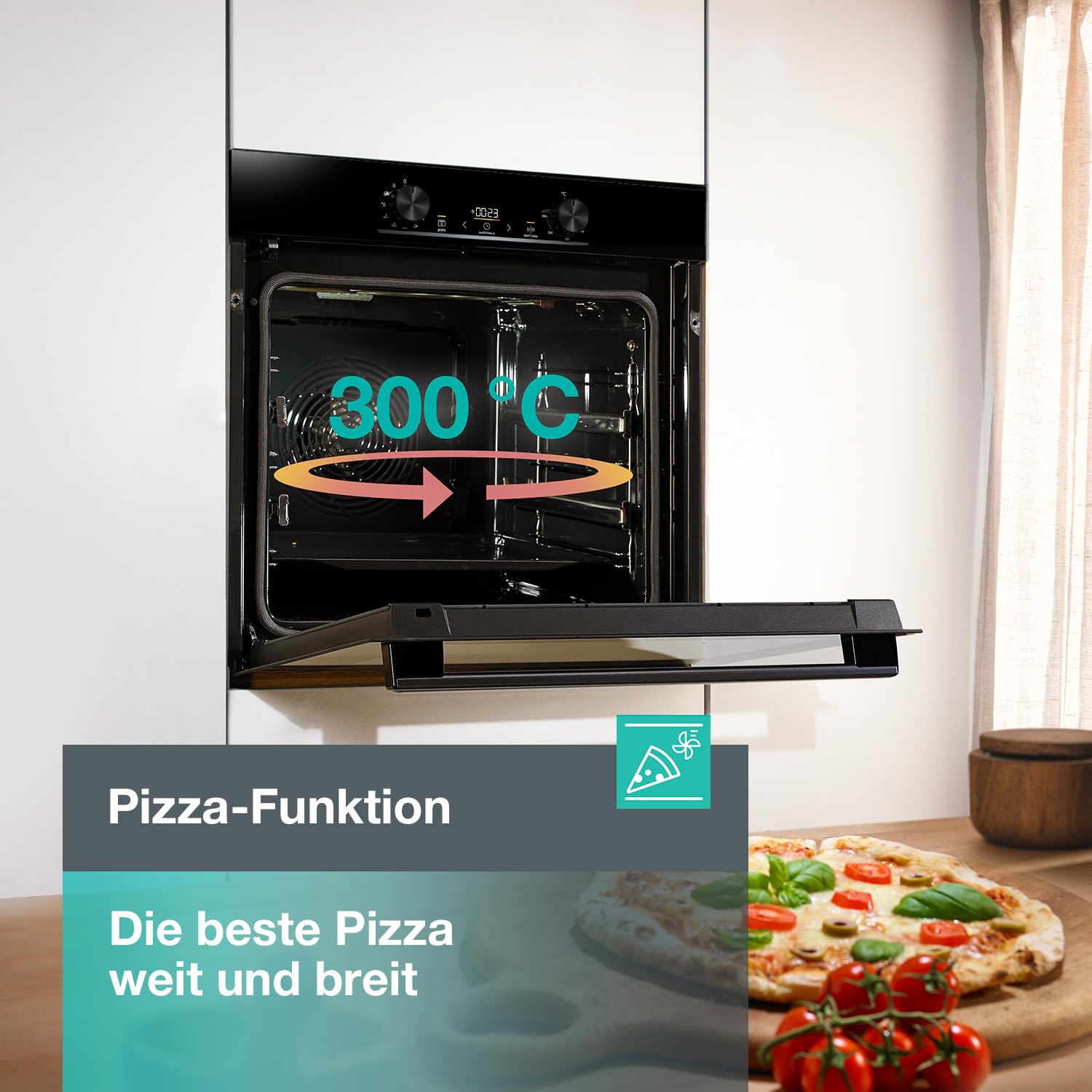 Gorenje Einbaubackofen-Set Jump Set Aqua/C mit Kochfeld ECT641BSC und Backofen BO6735E02BK 77L Pizzamode 300°C PerfectGrill EcoClean-Email Glaskeramik schwarz