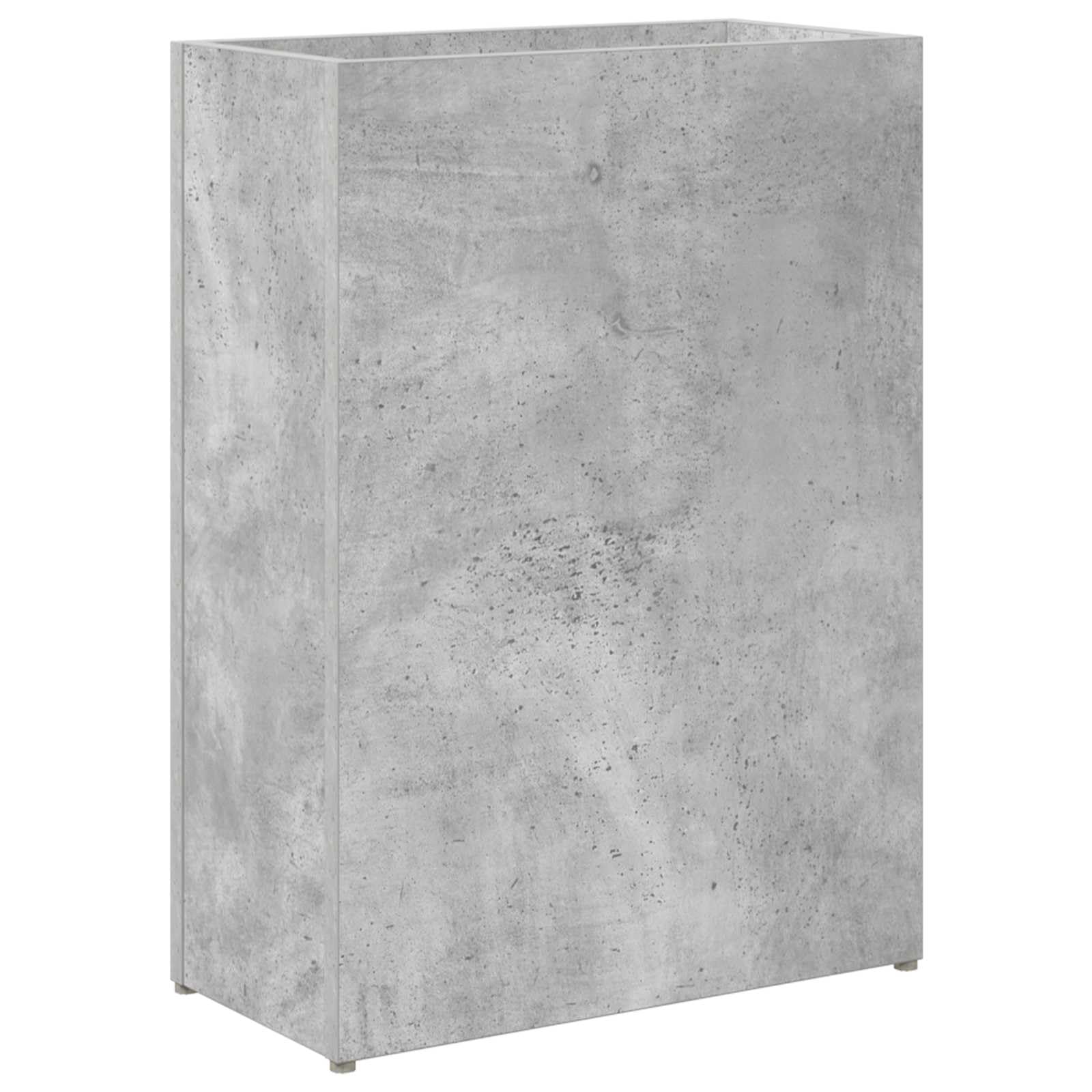Portaombrelli in legno, moderno portaombrelli per corridoio e ingresso, design rettangolare, grigio cemento, 40 x 20 x 55,5 cm