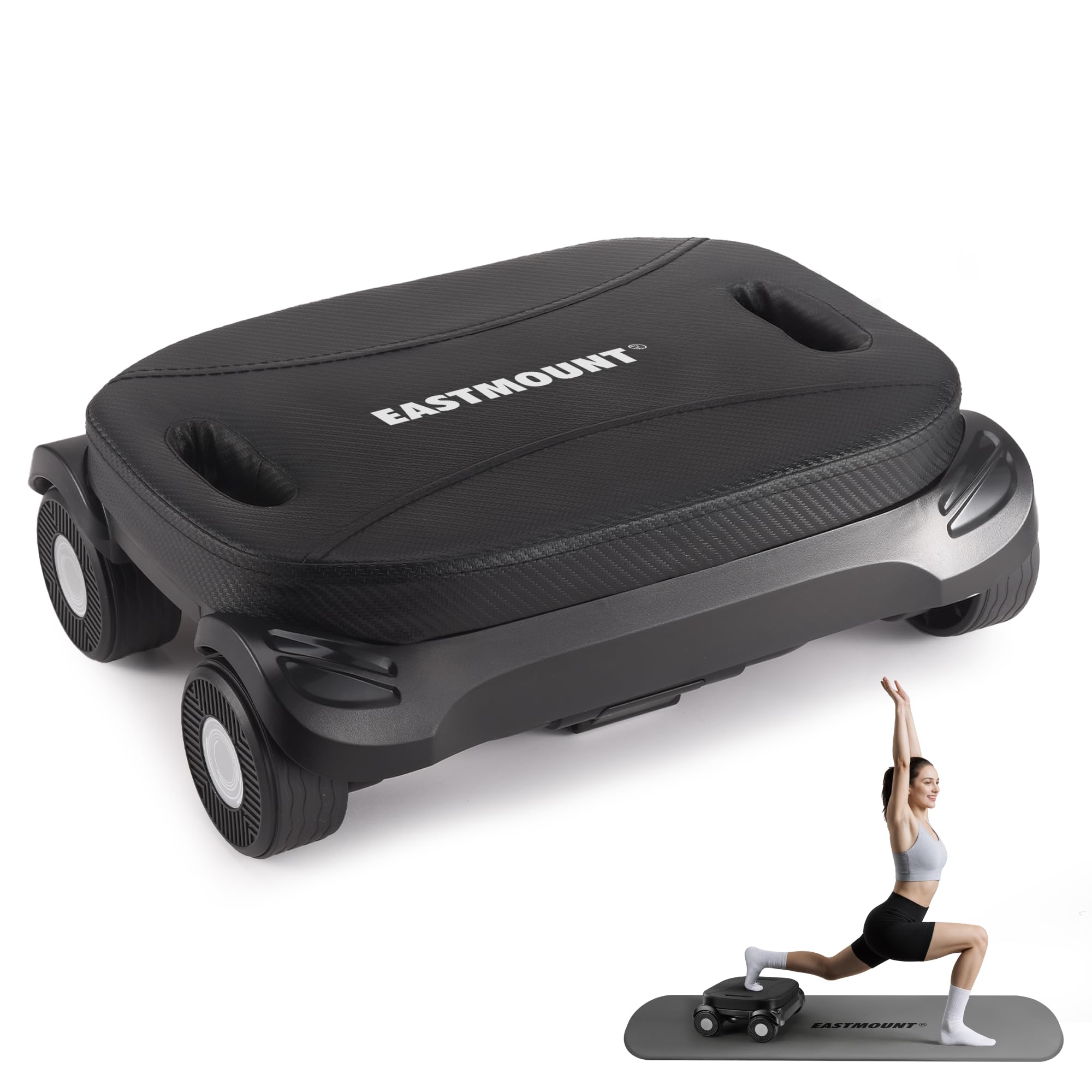 Photo 1 of ***STOCK PHOTO FOR REFERENCE ONLY ***Pilates Reformer Board - Pilates Equipment Ab Roller Automatic Rebound Abdominal Wheel Home Workout Equipment for Women Core Workout (Black)