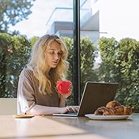 Vista 20 de Hasense Juego de tazas y platillos de porcelana para capuchino de 6 a 6 onzas Demitasse Espresso con asa, perfectas para café con leche, café moca