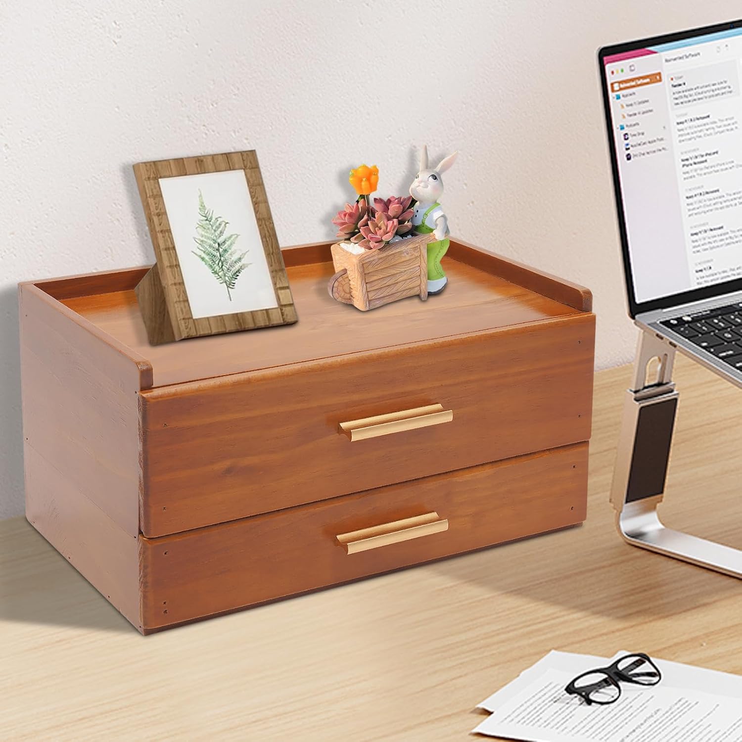 Wood Tea Bag Organizer, Tea Organizers and Storage Box with Drawer Tea Station organizer with 8 Compartments Tea Station Chest Display Wooden, Organizador De Te Brown (Brown)