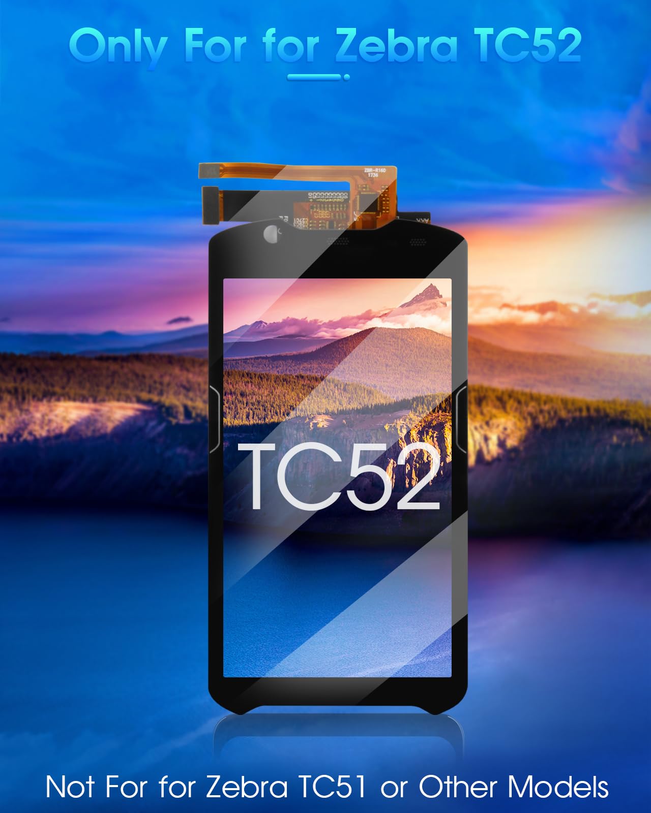 LCD Display Ersatz Für Zebra TC52 / TC57 – Touchscreen Digitizer Assembly Mit Reparatur-Set, 5,2 Zoll, Schwarz