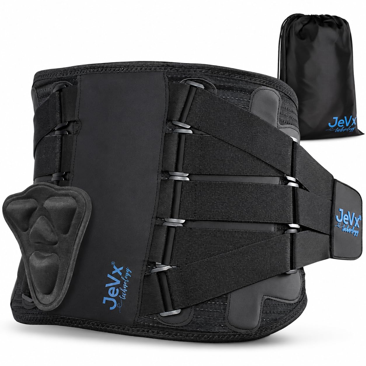 JEVX Faja Lumbar Hombre y Mujer Trabajo, con Soporte Biónico L | para Dolor de Espalda, Deportiva, Cinturon Abdominal Transpirable, Lesión de Columna, Deporte Ciatica