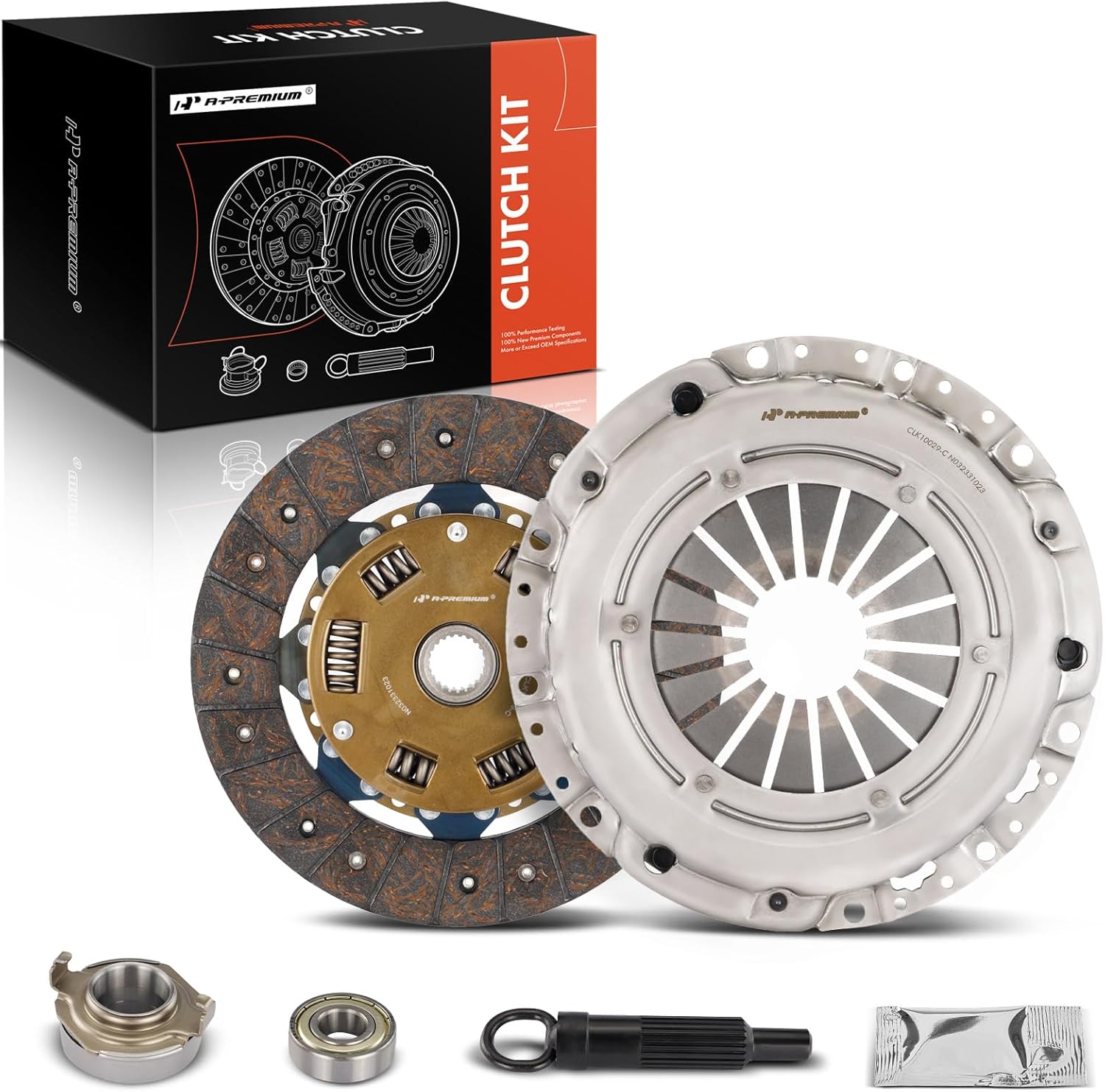 A-Premium Transmission Clutch Kit Set Compatible with Mazda 323 1988-1989, 626 1983-1992, B2000 1986-1987, MX3 1992-1995, MX6 1988-1992, Protege 1990-1995, Capri 1991-1994, Tracer & Ford Escort, Probe