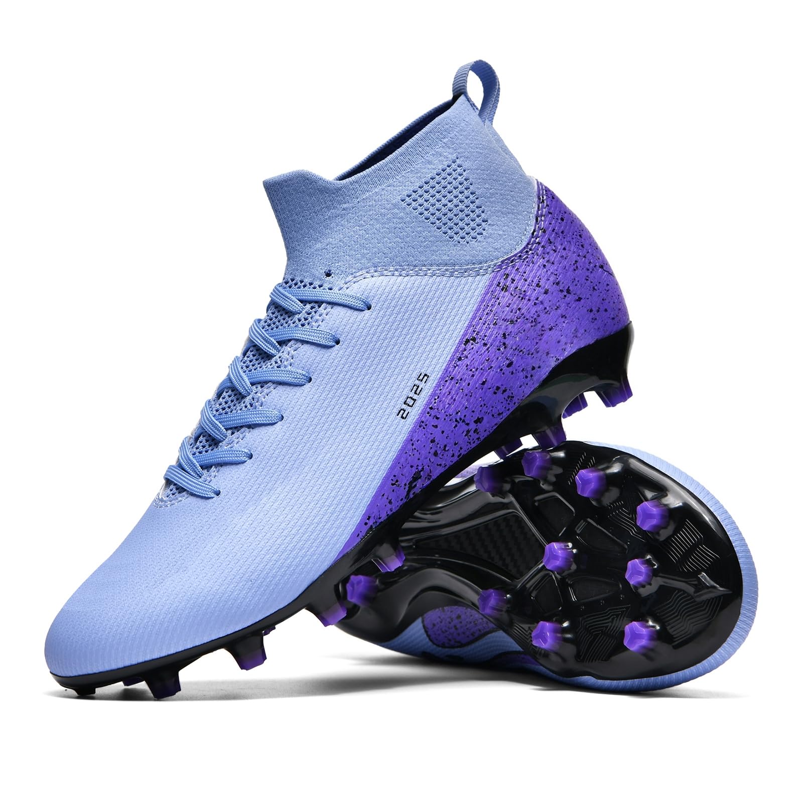 TOPSFEBA Soccer Cleats for Mens Womens Indoor Soccer Shoes Unisex Baseball Turf Shoes Youth Rugby Shoes Adult AG FG TF Football Boots Wide Training Sneaker