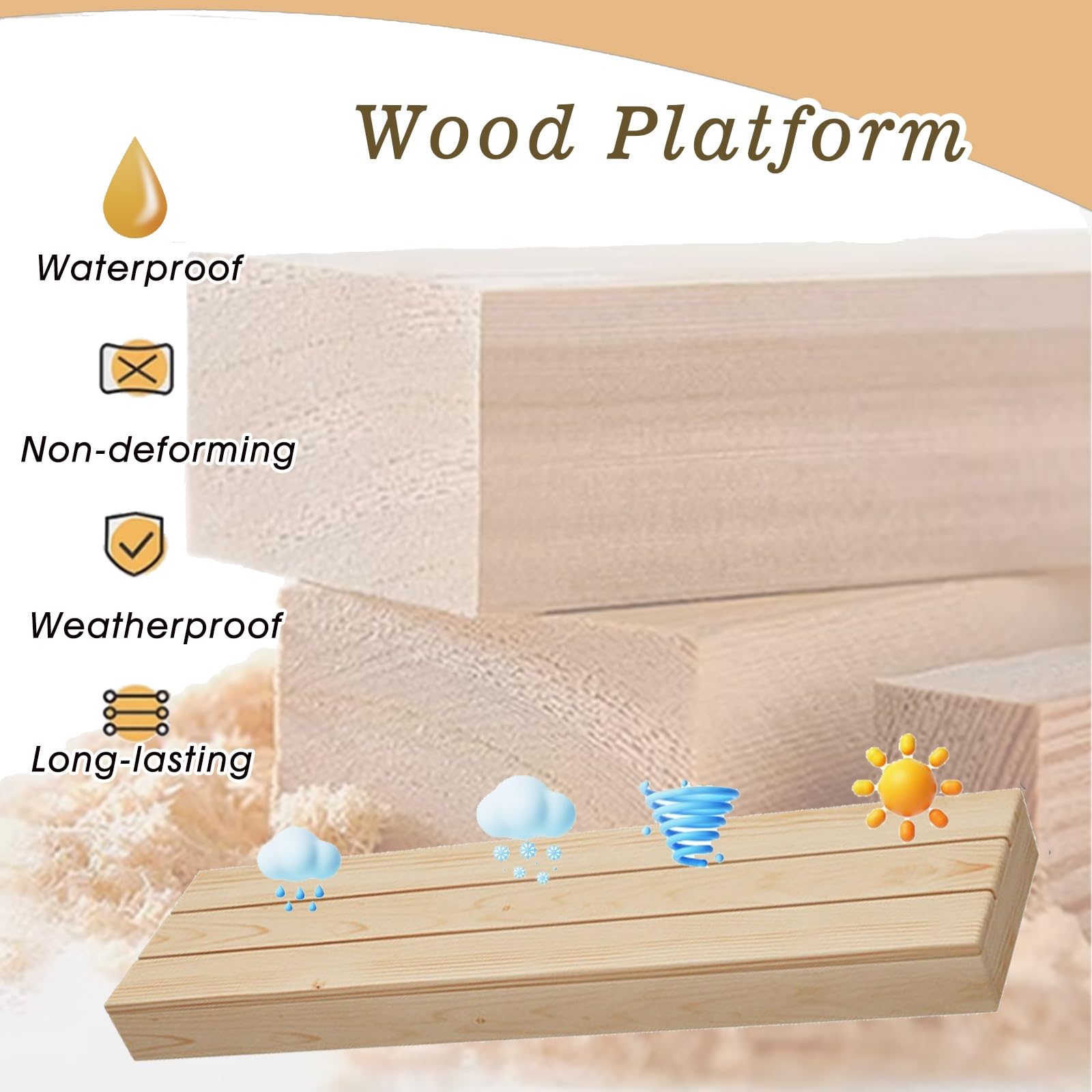 Marche extérieure en Bois Marchepied Extérieur pour Maison, Plateforme en Bois De 12 À 15 Cm De Haut pour Entrée De Chambre, Porche Ou Salle De Bain(H 8'',28x12in/70x30cm)