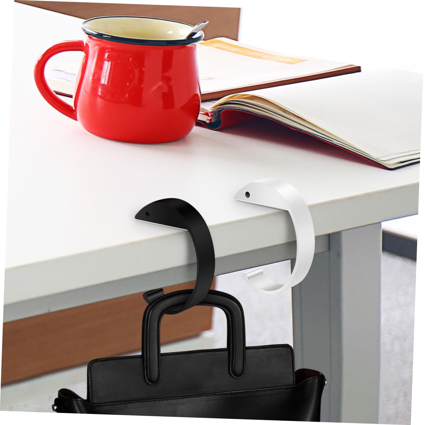 10pezzi Gancio Appendiabiti Per Tavolo Leggero e Portatile Supporto Per Borse e Zaini Facile Da Installare Accessorio Pratico Per Scrivania e Tavolo