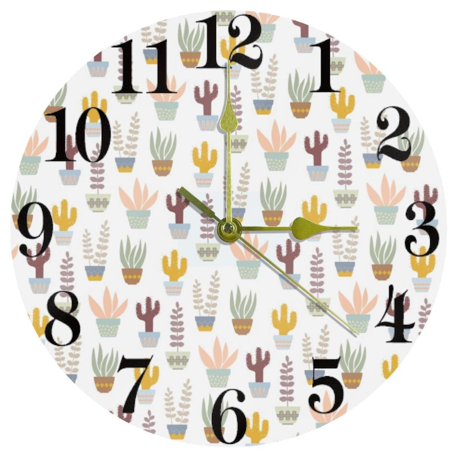 Horloge murale ronde silencieuse sans tic-tac pour chambre enfant et maison