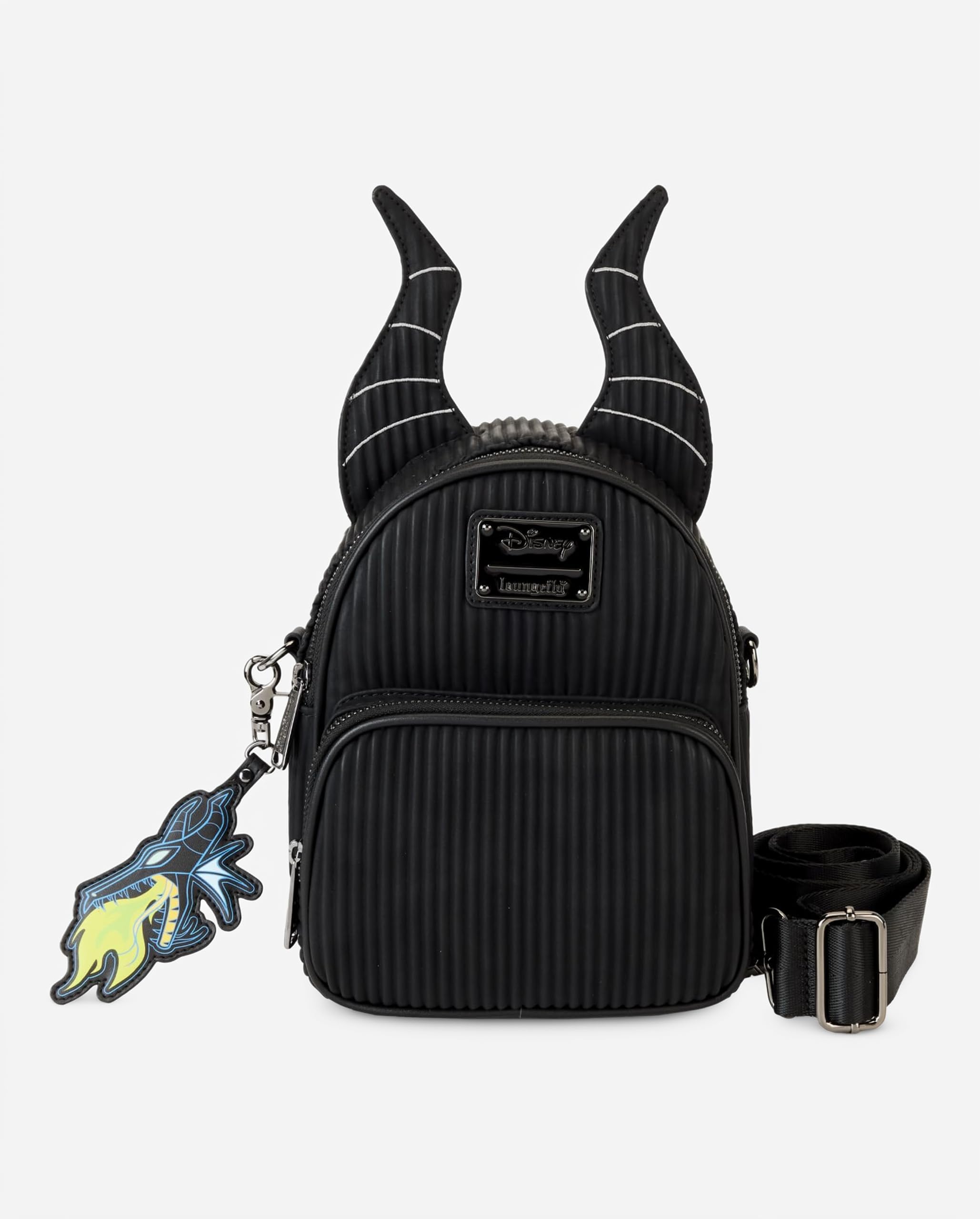 Loungefly Disney Villains Malificent Convertible Mini Backpack : Clothing, Shoes & Jewelry