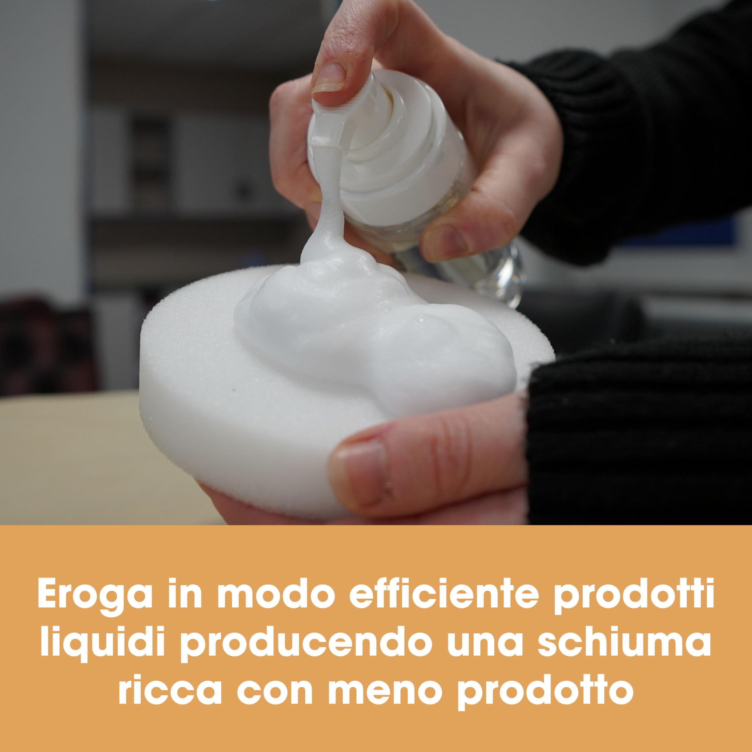 Bottiglia di schiuma da 150 ml – Dispenser a pompa per detergenti/sapone/shampoo – crea schiuma per una facile pulizia (1)