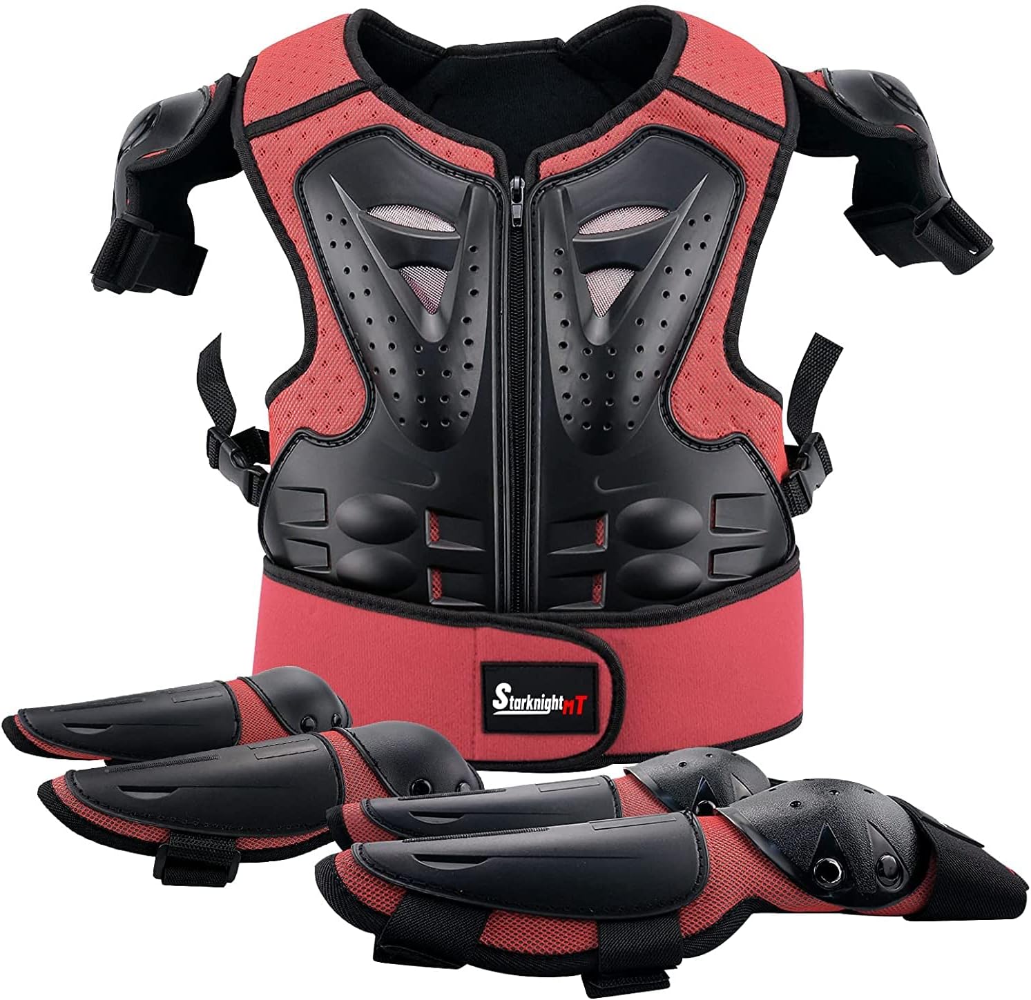 StarknightMT Kids Motorcycle Armor Suit Dirt Bike Gear Riding Protective Chest Spine Back Protector Shoulder Arm Elbow Knee Protector Pads for Cycling Skateboard,Skiing,Skating,Off-Road