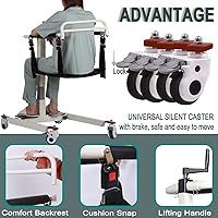 Vista 2 de Silla elevadora de paciente, silla de ruedas elevadora para el hogar, elevadora de silla de ruedas para el hogar, silla elevadora portátil