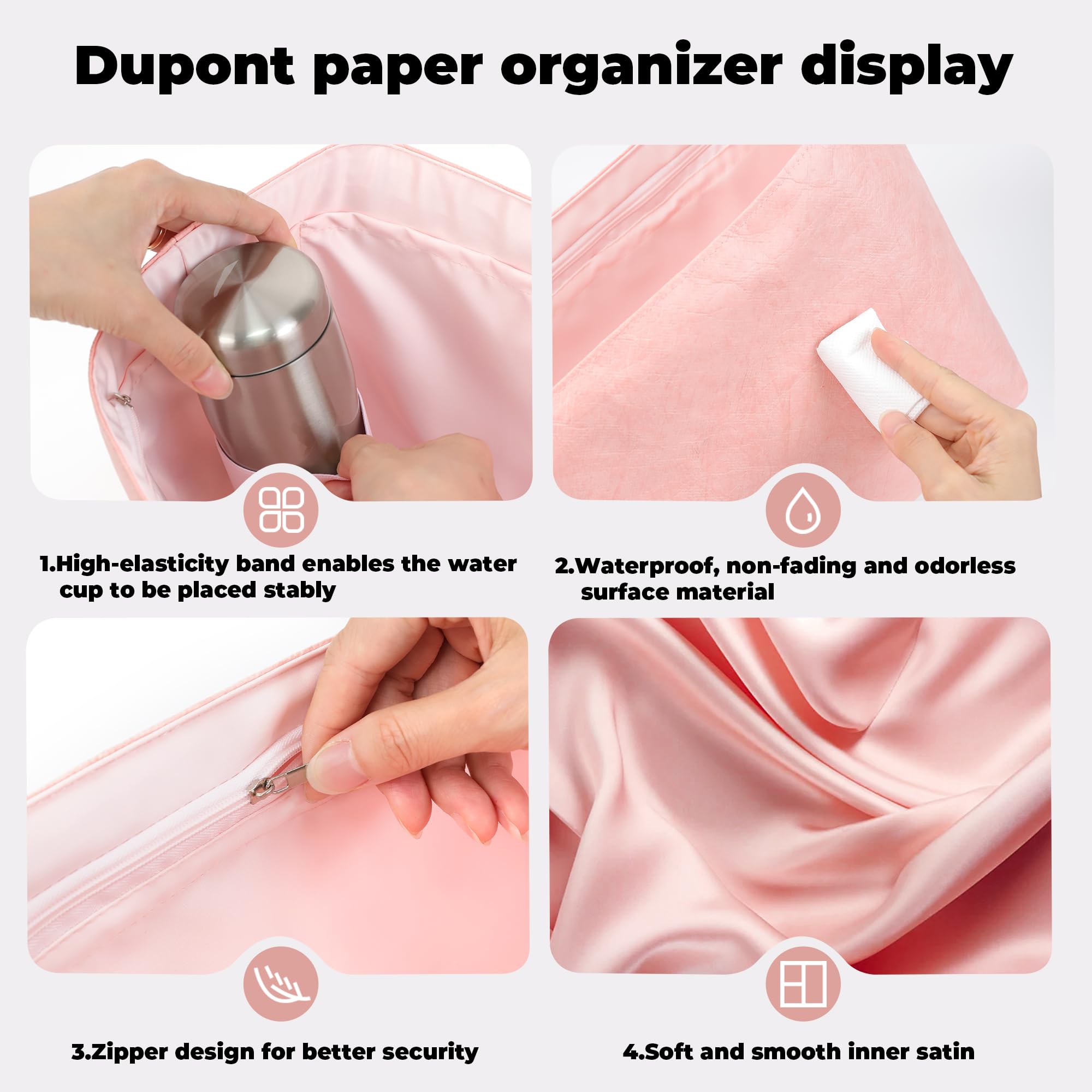 DGAZ Leichter Taschenorganizer für Longchamp Le Pliage Xtra S, Rosa