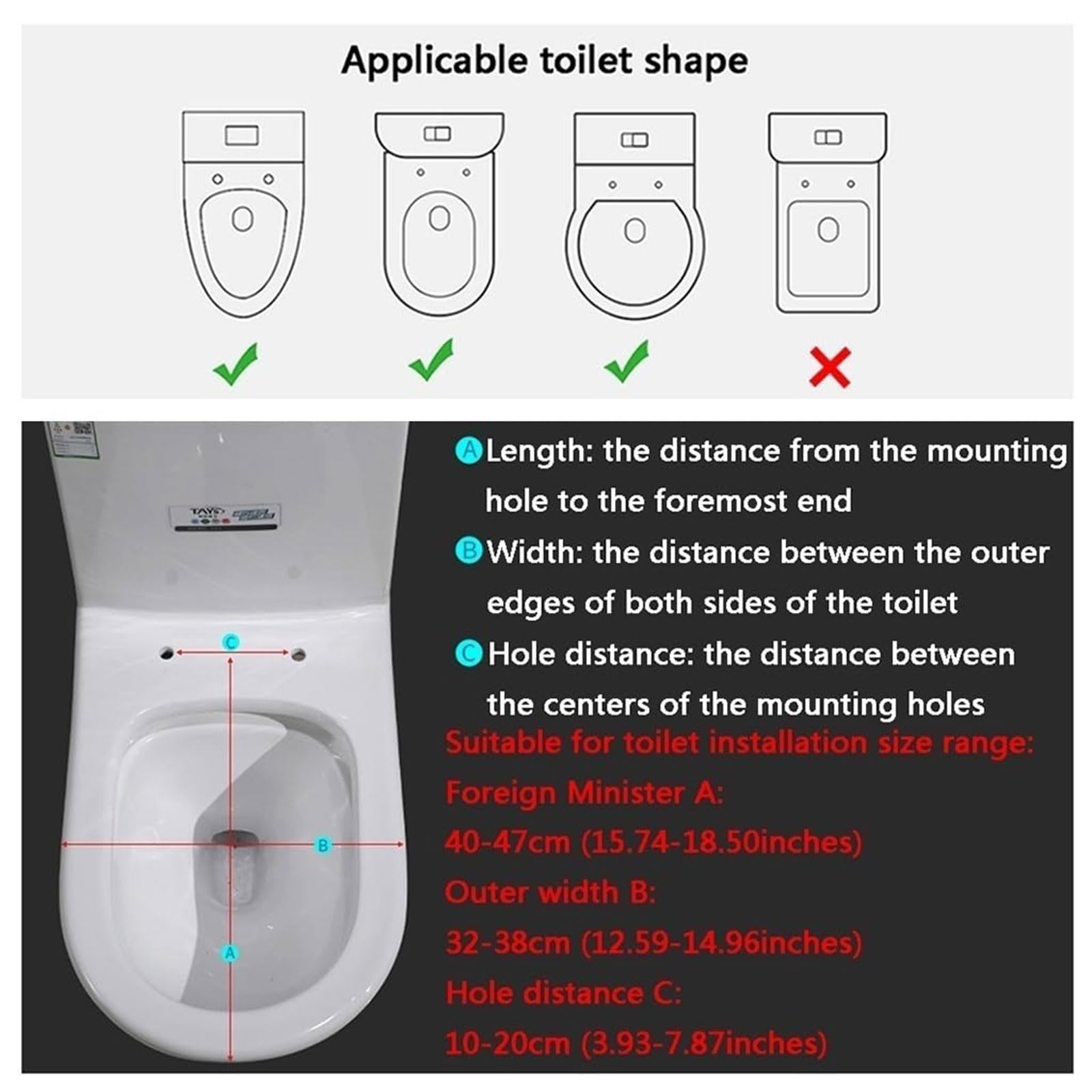 Abattant WC avec Frein De Chute, Abattant WC avec Frein De Chute, WC Clipsable en Résine, Facile À Installer, Charnière en Acier Inoxydable,Série Océan 3D