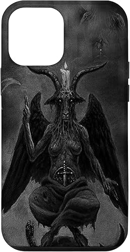 Miniatura 40 de iPhone 15 Pro Max Baphomet Occult Satanic Gothic Satan Goat Head 666 Tattoo Case