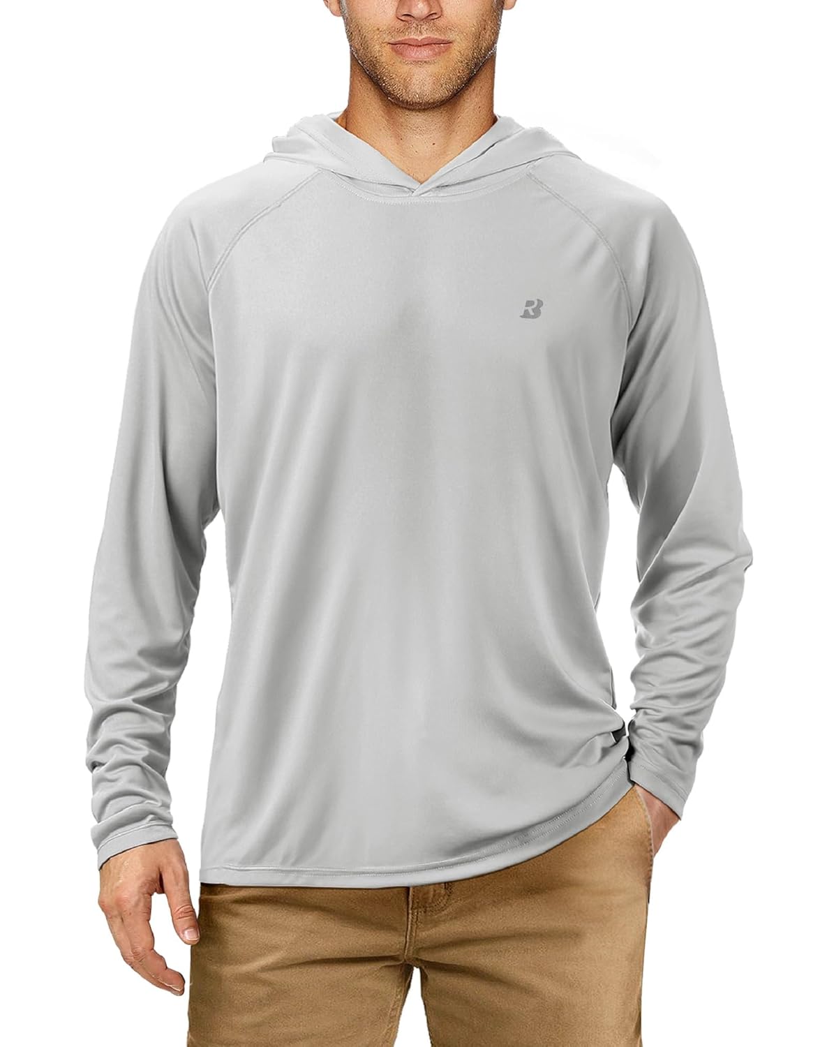 Roadbox Men’s UPF 50+ Quick-Dry Sun Protection Hoodie – Long Sleeve UV Shirt for Swimming, Fishing & Hiking, Gray Roadbox Men’s UPF 50+ Quick-Dry Sun Protection Hoodie – Long Sleeve UV Shirt for Swimming, Fishing & Hiking, Gray
