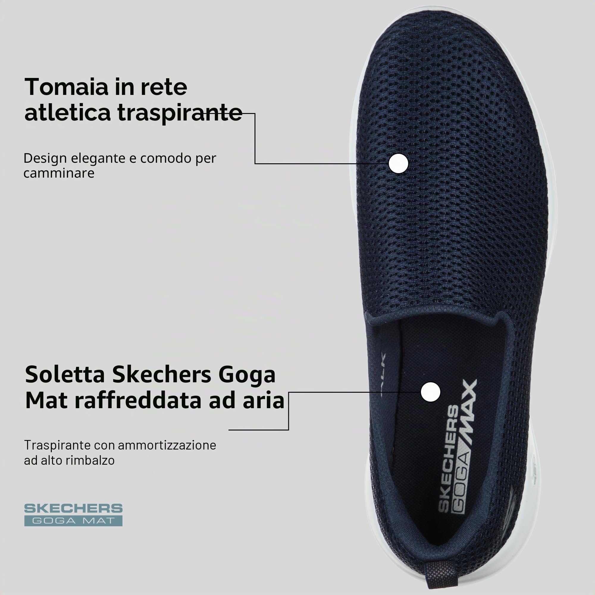 Skechers Go Walk Joy, Scarpe da ginnastica Donna, Navy Textile /White Trim, 38 EU