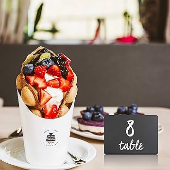 Ksvaye 10 Piezas Mini Pizarra Negra Mini Pizarra De Mesa Pequeña Tabla De Tiza Con Soporte, Mini Pizarra Tiza Para Buffet Boda, Fiesta, Restaurante