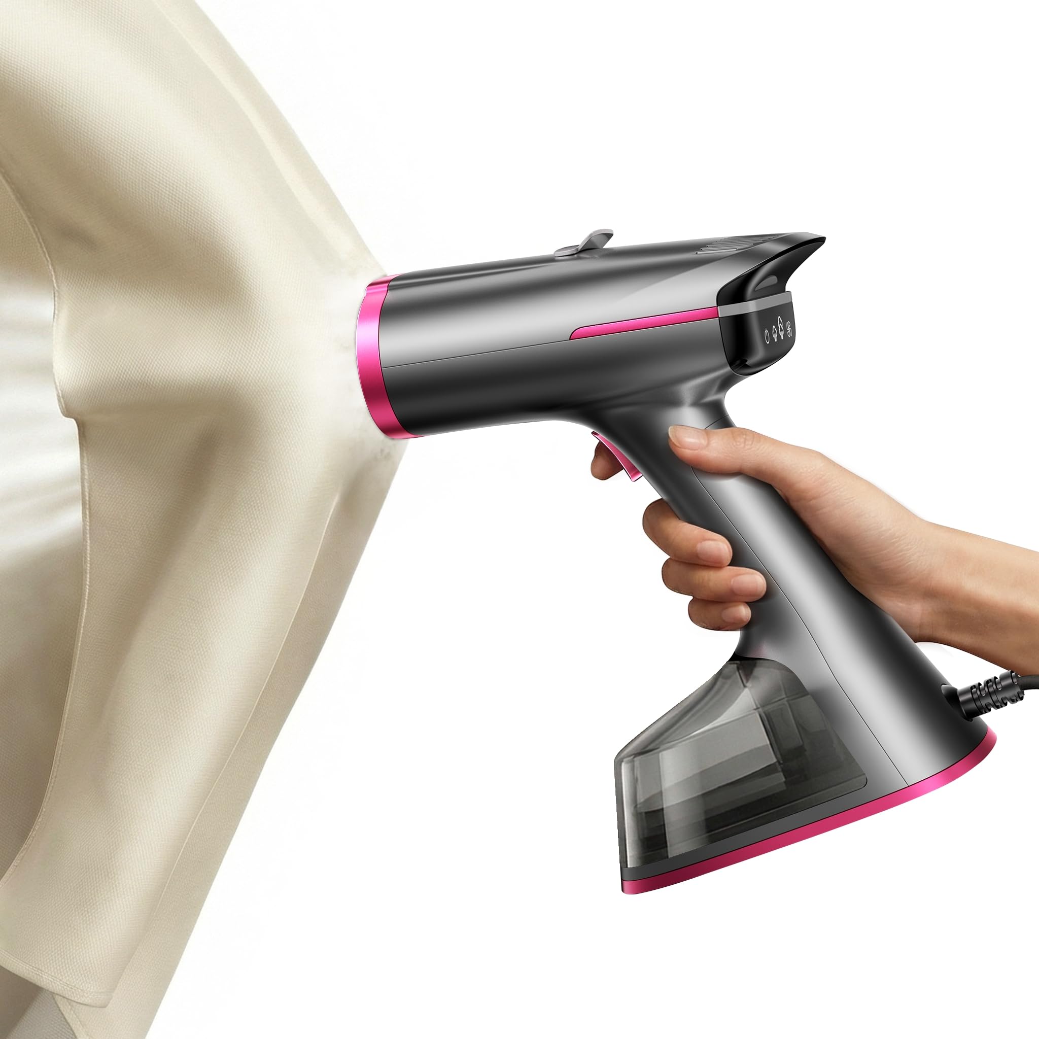 Photo 1 of DRFLASH Vacuum Steamer for Clothes, 6000Pa 2 in 1 Portable Suction Handheld Steamer Iron,3 Modes & LED Display Garment Steamers for Travel and Home,110-120V