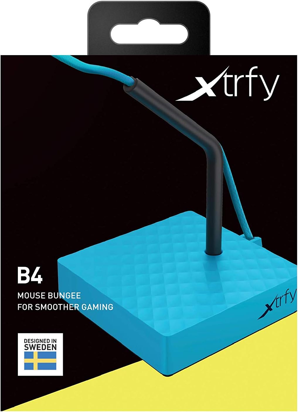 Xtrfy B4, Mouse Bungee for Greater Playing Comfort, Flexible Cable Holder for Gaming Mouse, Stable Base, Non-Slip Underside Practical and Compact, Miami Blue