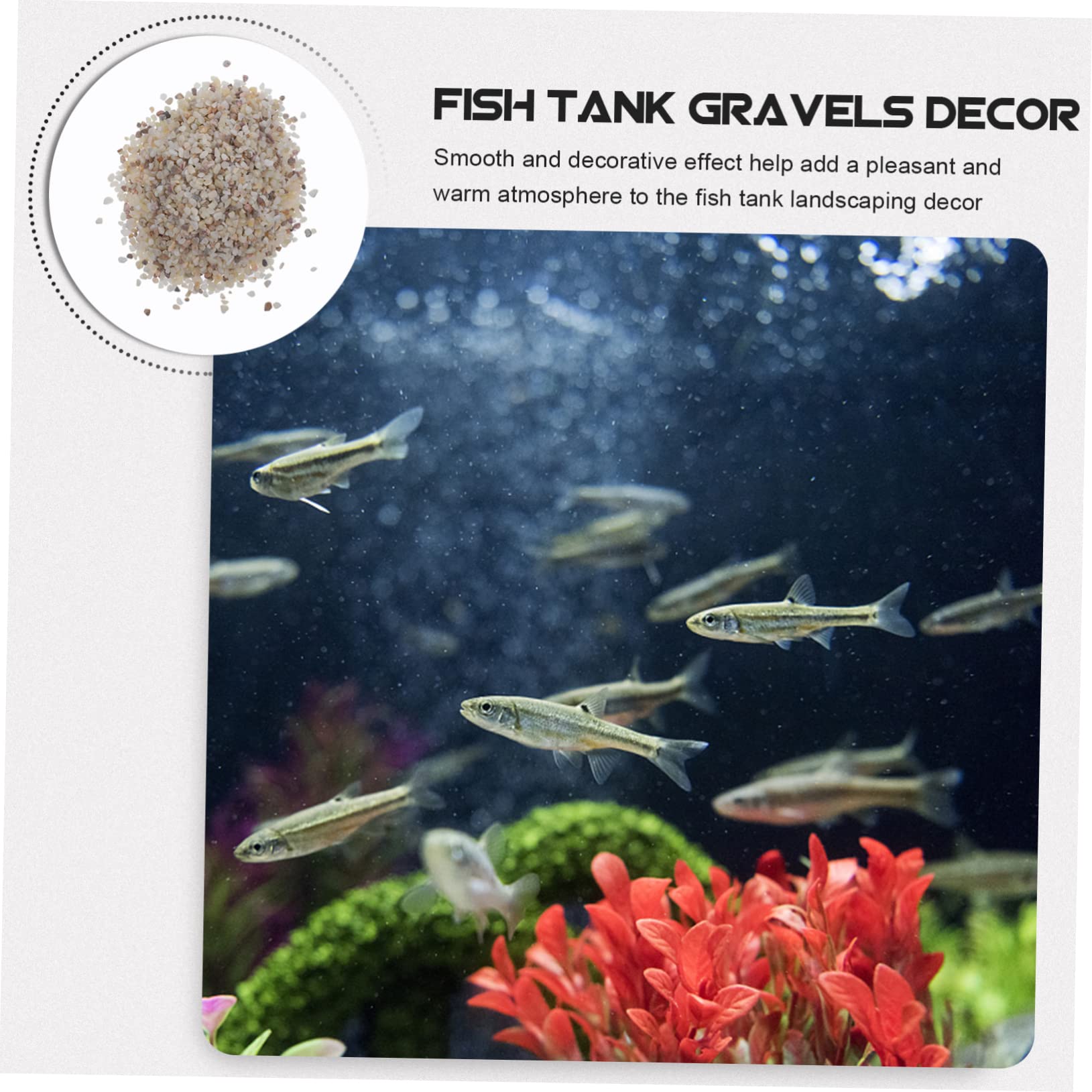 GLEAVI Ghiaia per Acquari Substrato Decorativo Ciottoli Artificiali Riempimento per Vasi Acquario Pietre di Sabbia Ghiaia Nera per Acquari Decorazioni Acquario Piantumate d Marini