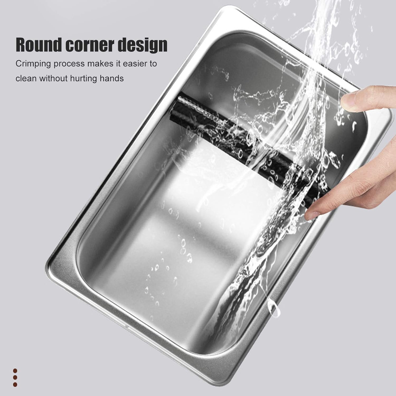 Coffee Knock Box, Stainless Steel Espresso Knock Box Built-in Container for Coffee Ground, Large Coffee Slag Grind Bucket Container Coffee Machine Accessory 10.4x6.3x3.9 Inch