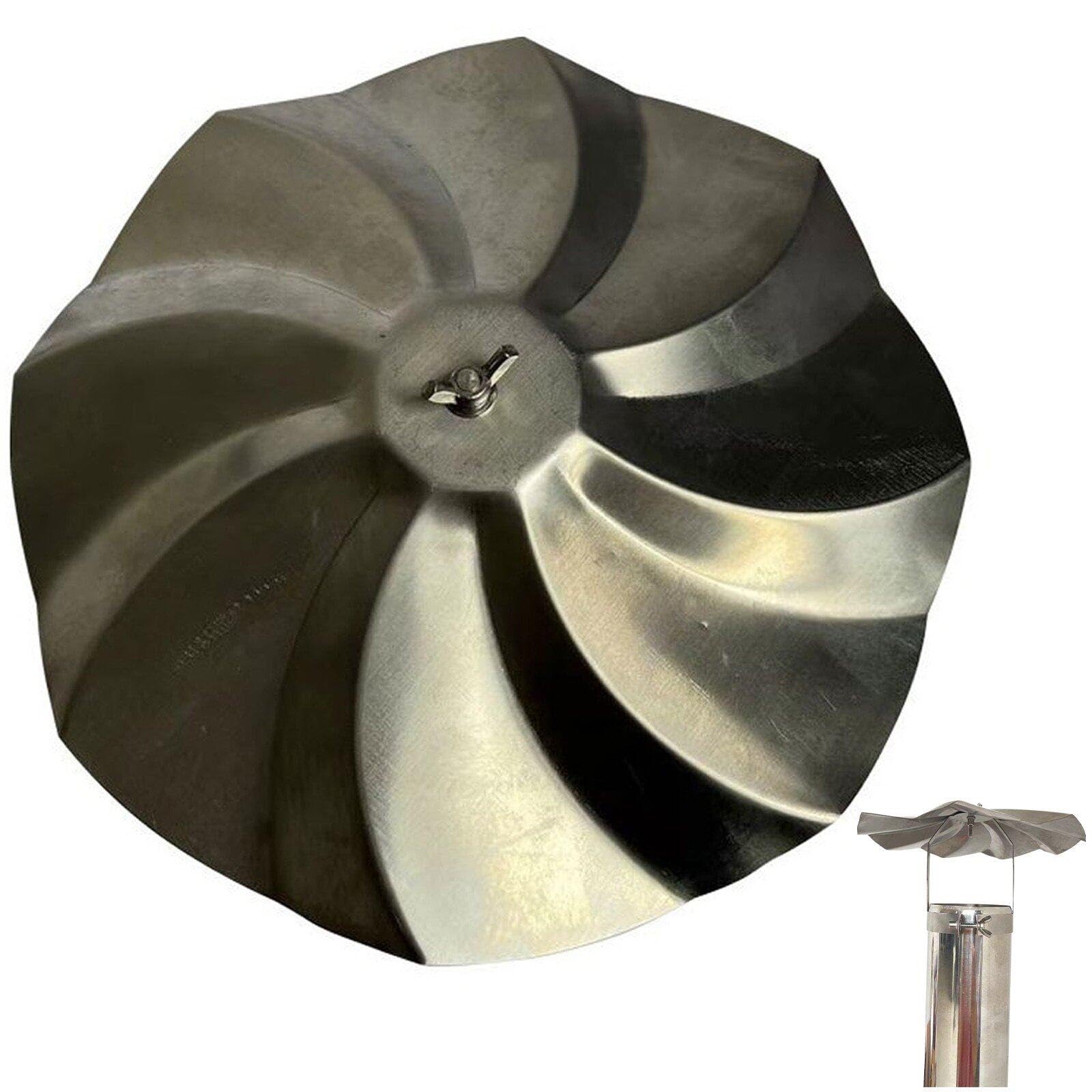 Tubo de chimenea exterior libre de agua gracias a la tapa de acero inoxidable Sanfly