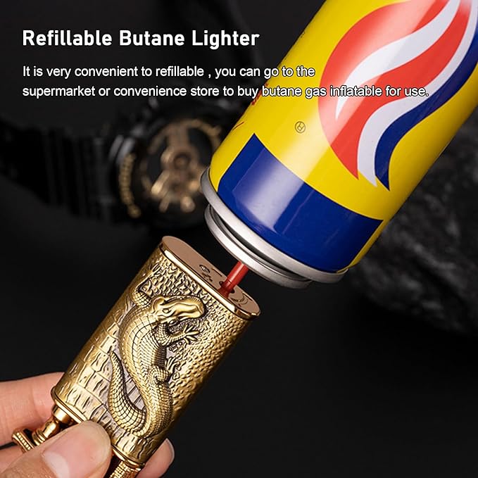 Encendedor Antorcha Dragón Llama Dual Recargable miniatura 3