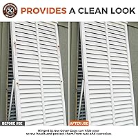 Vista 5 de HNYYZL 150 PCS Tapas Cubiertas de Tornillos de Plástico con Bisagras Blancas Tapa Plegable, Cubiertas de Arandelas a Presión Tapas Abatibles