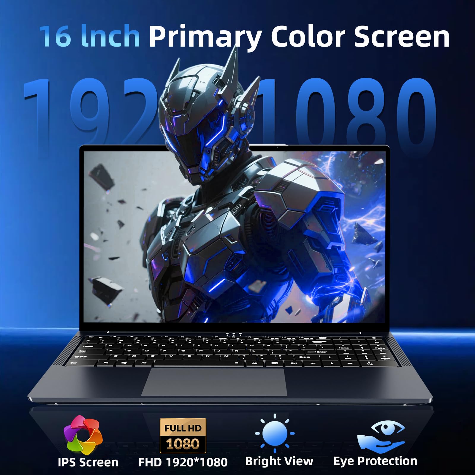 16 Pouces Ordinateur Portable, Core i5 8210Y Processeur 16Go RAM 512 Go SSD, PC Portable écran 1920 x 1200 IPS, RJ45, USB 3.0, HDMI, BT 5.0, Laptop Pavé Numérique Rétroéclairé