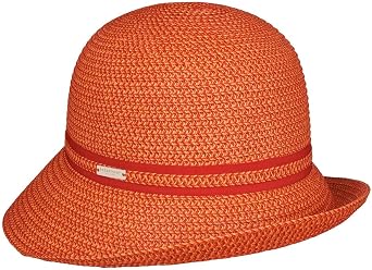 Seeberger Gavia Cloche Straw Hat Women red One Size