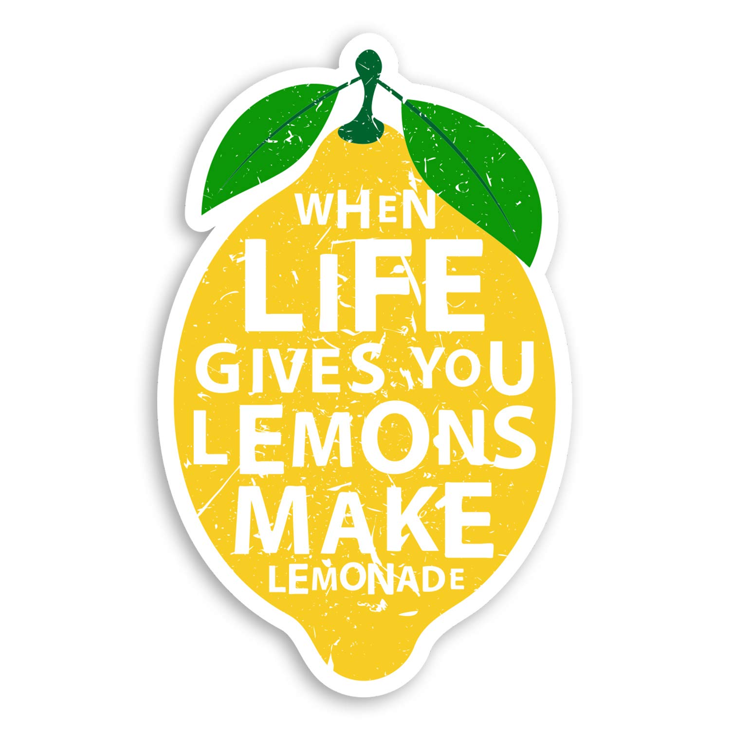 Destination Vinyl Ltd Multi 2 X 10Cm Life Lemons Lemonade Quote Vinyl Stickers - Positive Sticker #29129