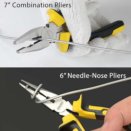 Miniatura 3 de DOWELL Kit de herramientas Conjunto de herramientas 116 piezas para el hogar Kit de herramientas de mano para el hogar con caja de herramientas caja