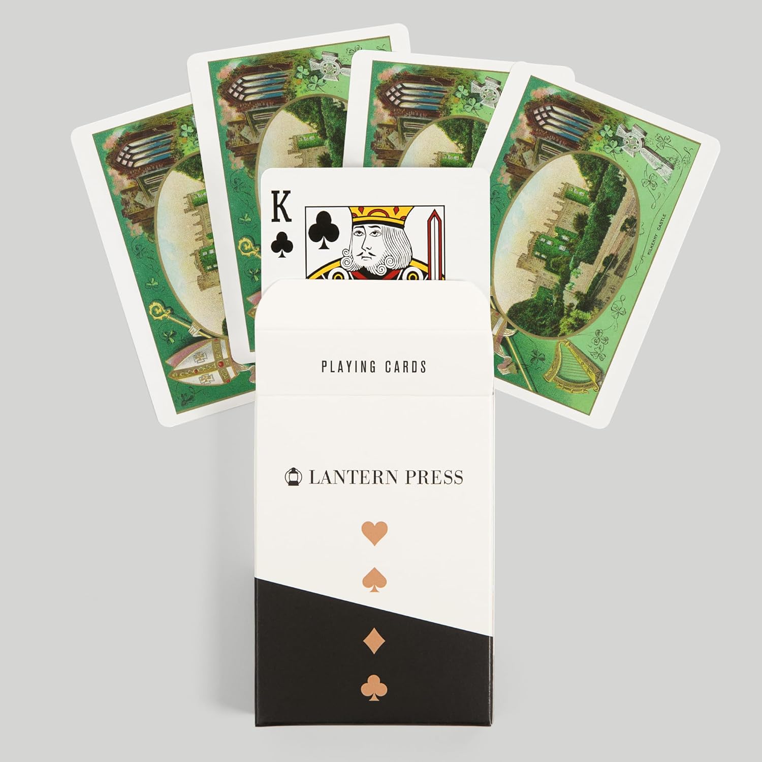 Lantern Press Kilkenny, Ireland, View of Kilkenny Castle, St. Patrick's Day, Vintage Artwork, 52 Playing Cards for Adults, Poker Size Card Deck