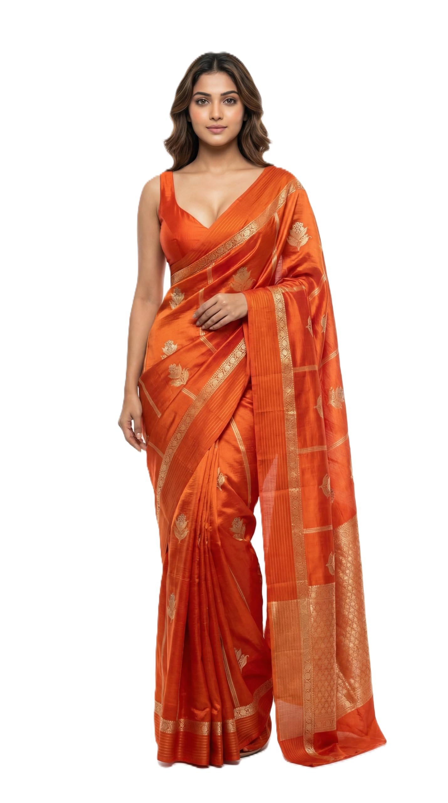 Saree with Blouse, Traditional Indian Ethnic Wear-image-0