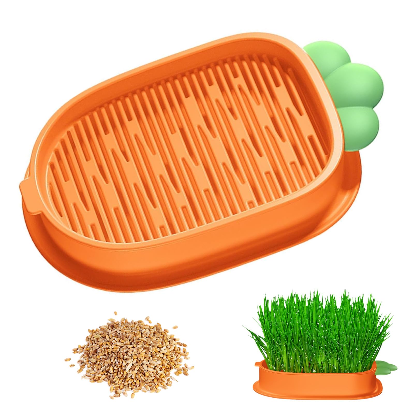 GUOYOU Caja de Hierba para Gatos, Kit de Hierba Gatera, Cultivador Hidropónico Cat Grass, Caja Hidropónica Hierba para Gato con 4 Bolsitas Hierba Gatera Semillas, para Perros Gatos y Mascotas