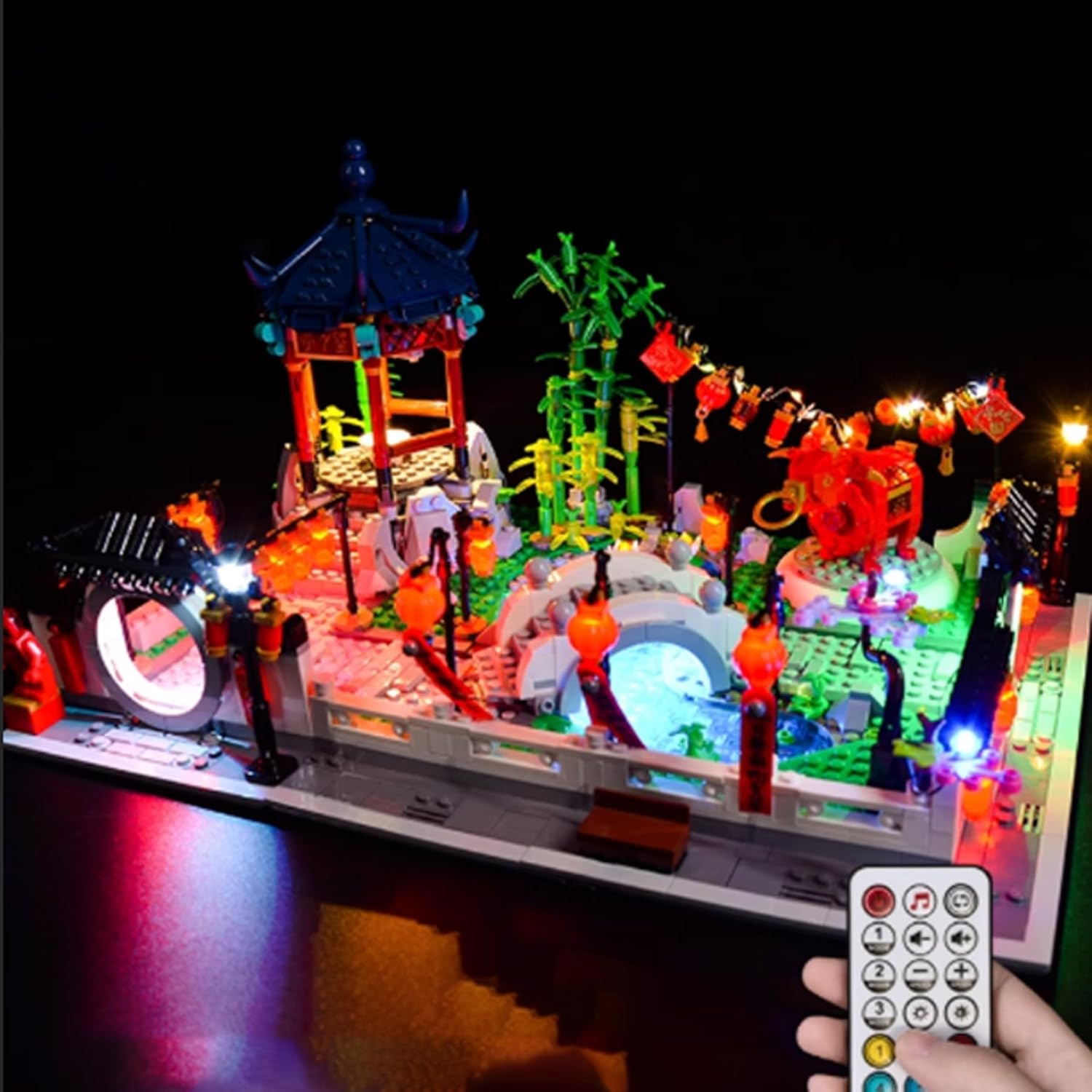 LED Lighting Kit Compatible with Lego 80107 Spring Festival Lantern Festival Series LED Light Set (Model Kit Not Included - Lighting Components Only) (Standard Remote Control)