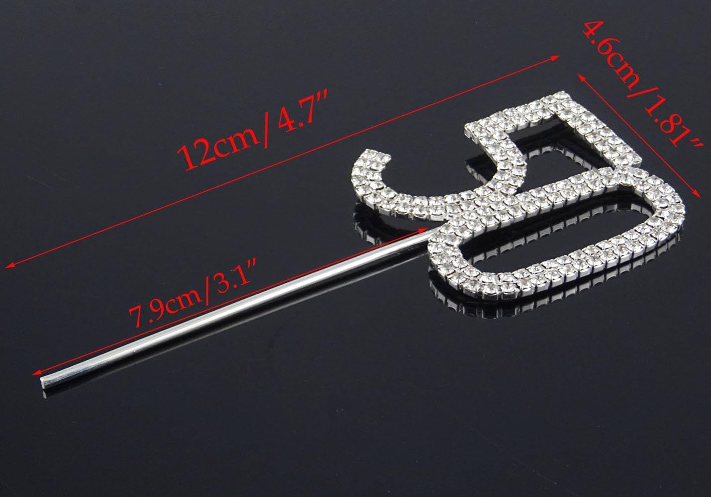 yueton Rhinestone Crystal Number 50 Birthday Wedding 50th Anniversary Cake Topper Cake Decor Accessories