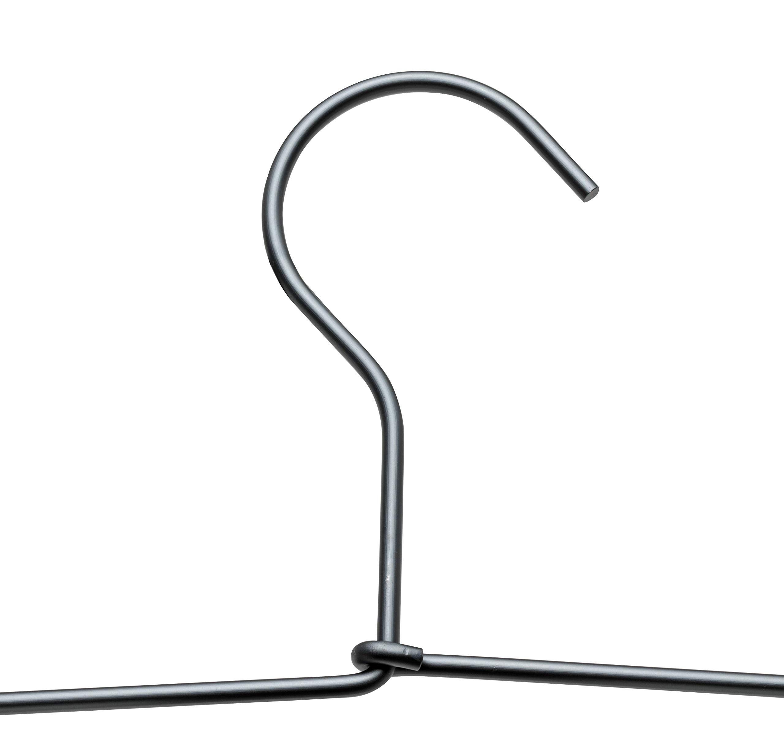 TODO HOGAR Porte Cintre Jupe avec Pinces en Aluminium doré, Noir, Argent et Purpura. 8 et 14 cintres en métal, 32 cm de Long, inoxydables et résistants. Noir