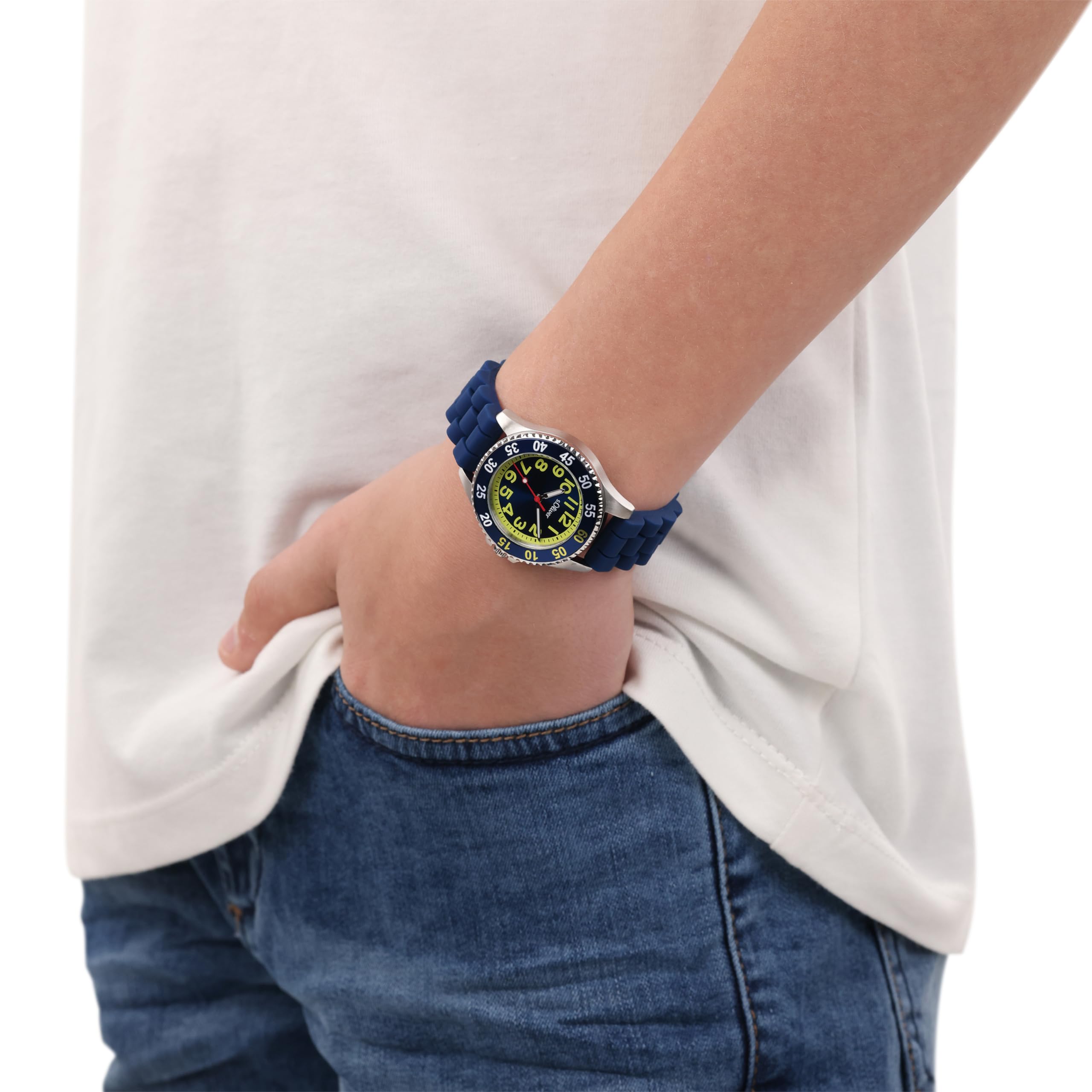 sOliver Orologio da polso per bambini, ragazze, ragazzi, orologio al quarzo analogico, con cinturino in silicone, impermeabile, fornito in una confezione regalo per orologio
