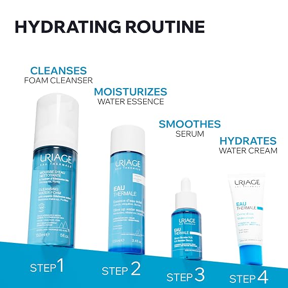 Uriage Water Essence, Facial Hydration Booster With Hyaluronic Acid | Moisturize, Brighten and Plump the Skin for 24hrs, Hyaluronic Acid & Thermal Water