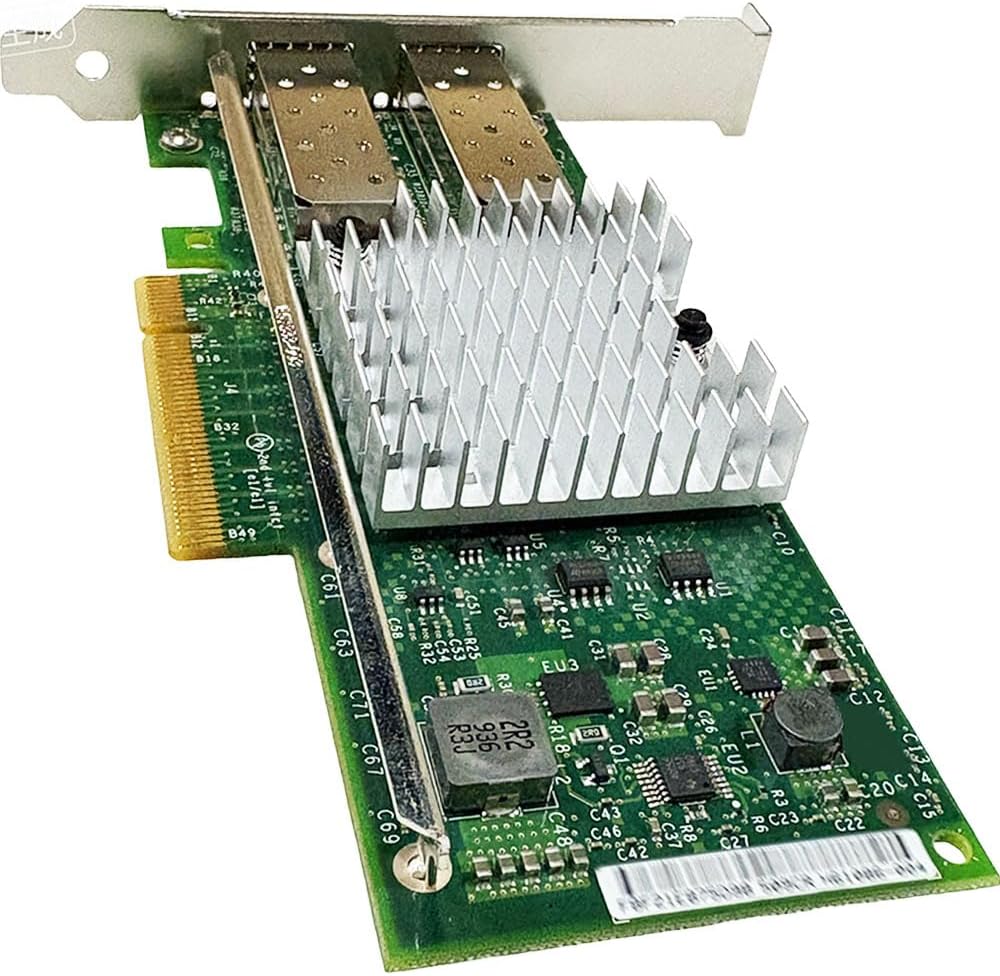 10GbE SFP+ Network Card Compatible with X520-DA2 PCIe Ethernet Card with 82599ES Controller, 2-Port SFP+ (10GBASE-SR/LR/DAC), PCIe 2.0, SR-IOV, PXE/iSCSI, Jumbo Frames PCI Network Adapter