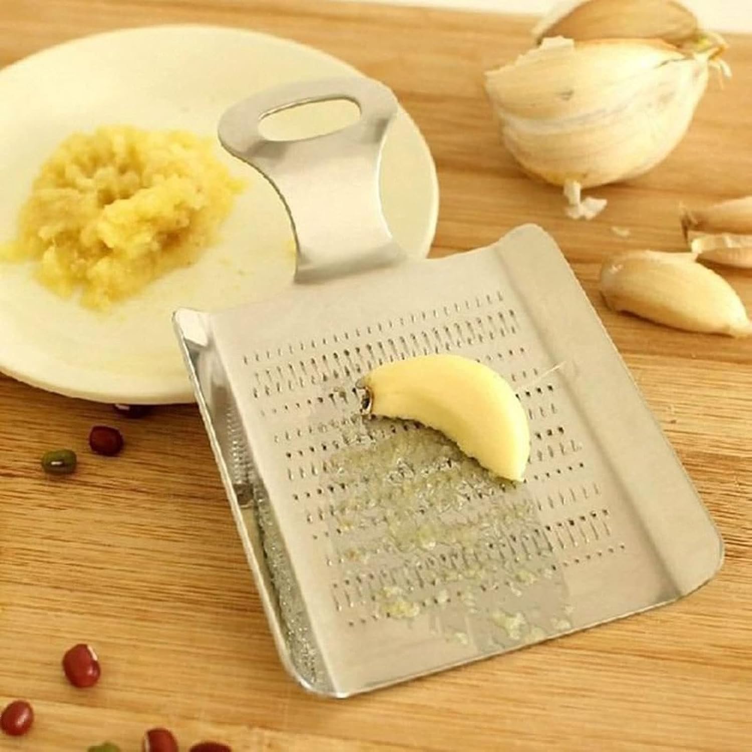 Masher 1 Pc Stainless Steel Garlic Presser Lemon Zester Crusher Ginger Grater Home Kitchen Vegetable Garlic Cooking Spice Grinder