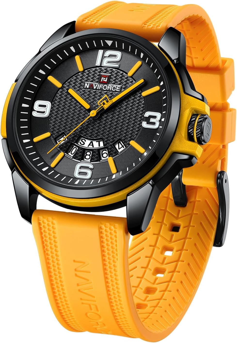 NAVIFORCE Orologio da polso da donna con cinturino in silicone, impermeabile, analogico, militare, sportivo, unisex, con funzione data, rosso e blu